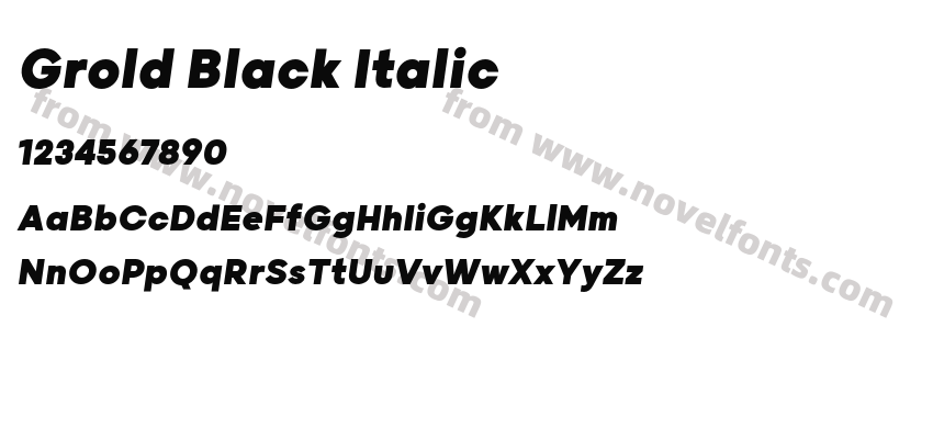 Grold Black ItalicPreview