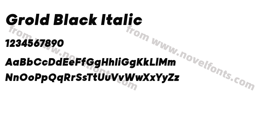 Grold Black ItalicPreview