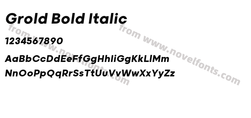 Grold Bold ItalicPreview