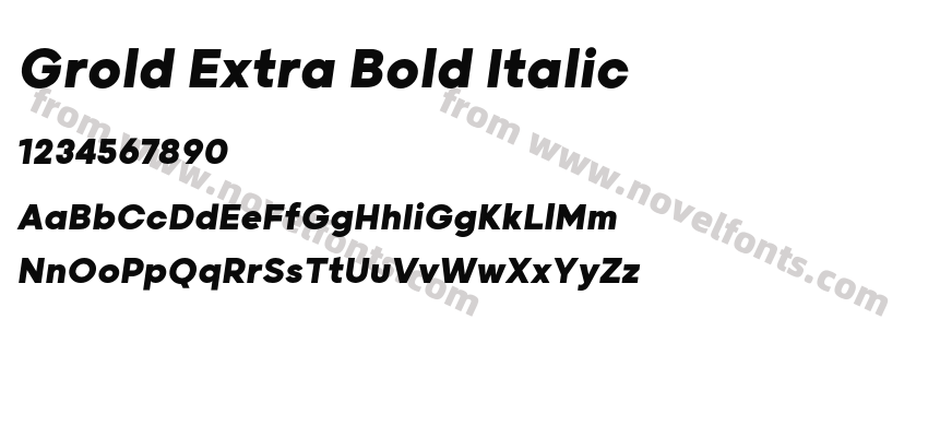 Grold Extra Bold ItalicPreview