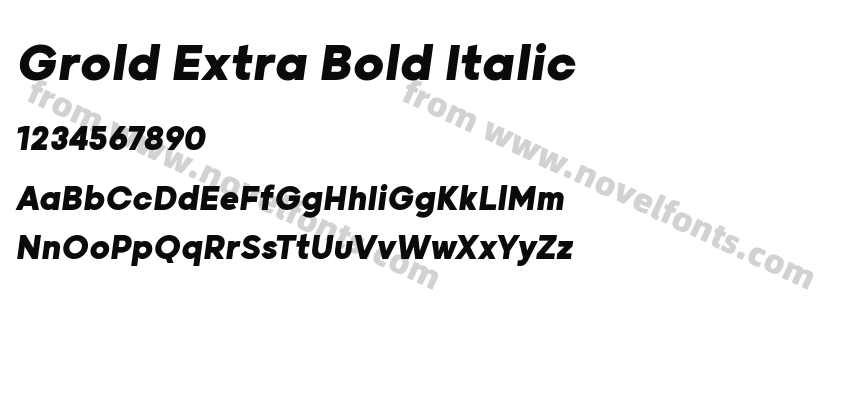 Grold Extra Bold ItalicPreview