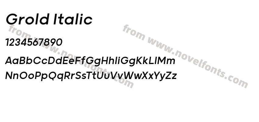 Grold ItalicPreview