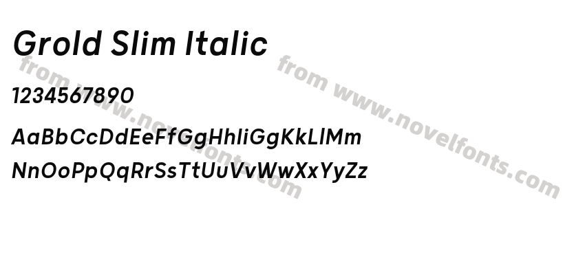 Grold Slim ItalicPreview