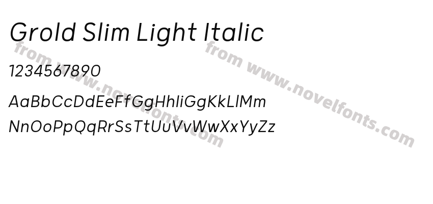Grold Slim Light ItalicPreview