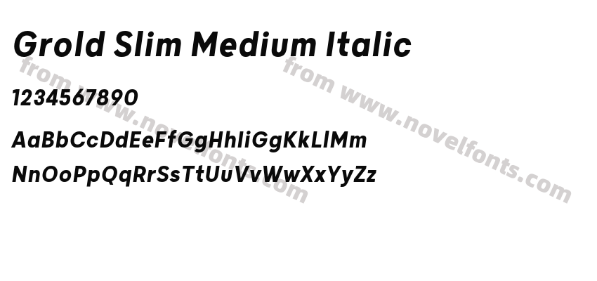 Grold Slim Medium ItalicPreview