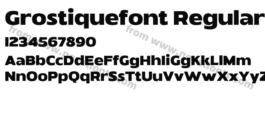 Grostiquefont RegularPreview