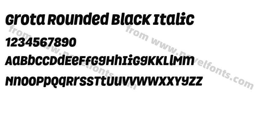 Grota Rounded Black ItalicPreview