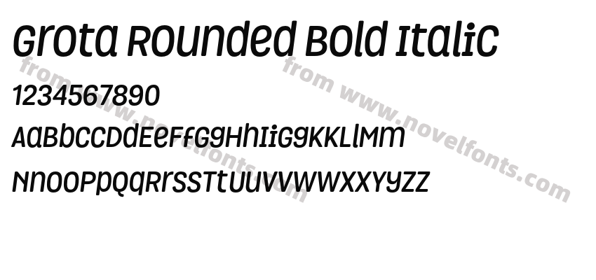 Grota Rounded Bold ItalicPreview