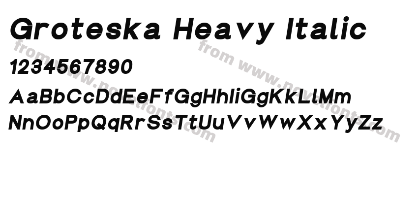 Groteska Heavy ItalicPreview
