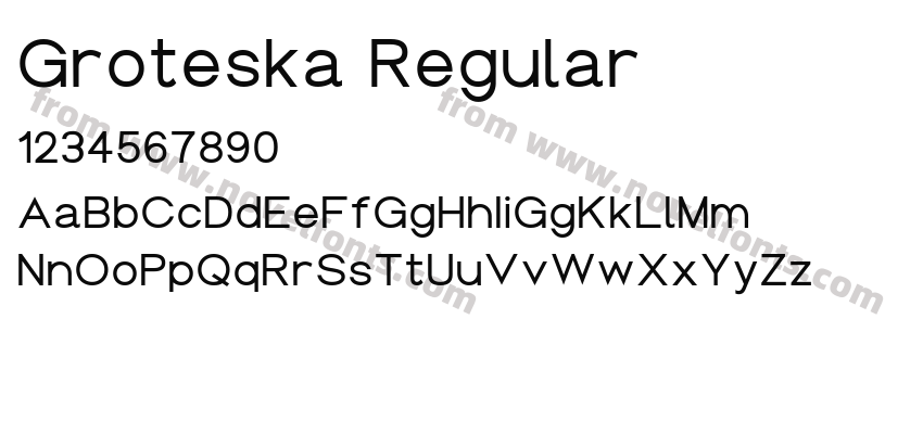Groteska RegularPreview