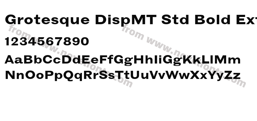 Grotesque DispMT Std Bold ExtPreview