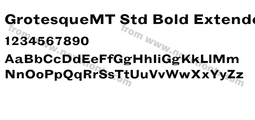 GrotesqueMT Std Bold ExtendedPreview