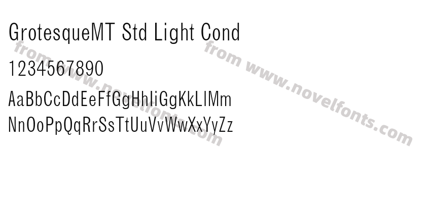 GrotesqueMT Std Light CondPreview