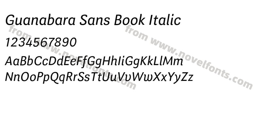 Guanabara Sans Book ItalicPreview