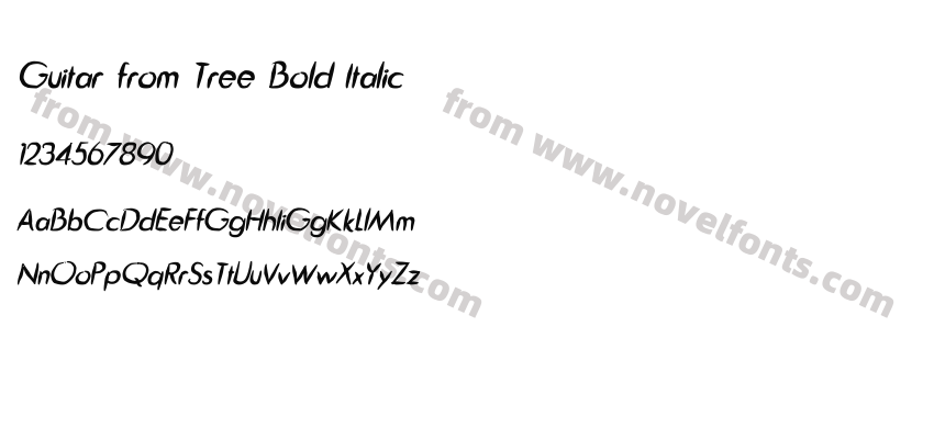 Guitar from Tree Bold ItalicPreview