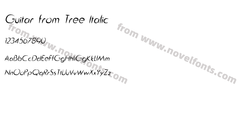 Guitar from Tree ItalicPreview