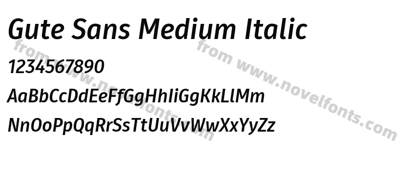 Gute Sans Medium ItalicPreview