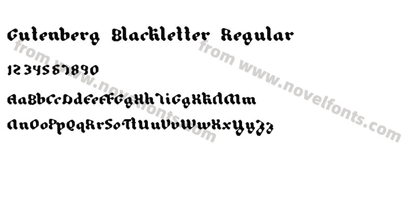 Gutenberg Blackletter RegularPreview