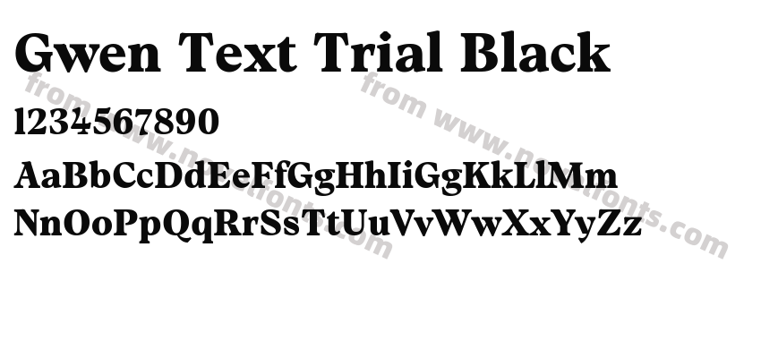 Gwen Text Trial BlackPreview