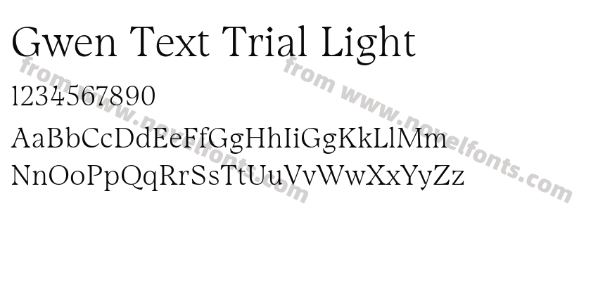 Gwen Text Trial LightPreview
