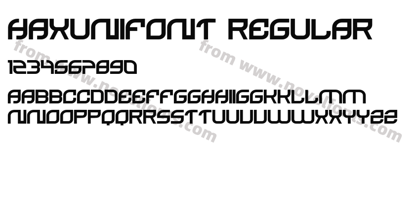 HAXUNIFONT RegularPreview