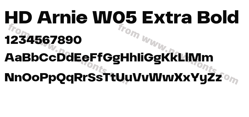 HD Arnie W05 Extra BoldPreview