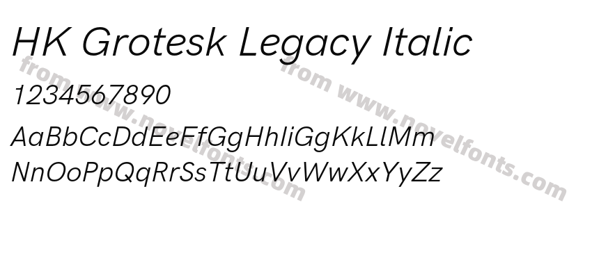 HK Grotesk Legacy ItalicPreview