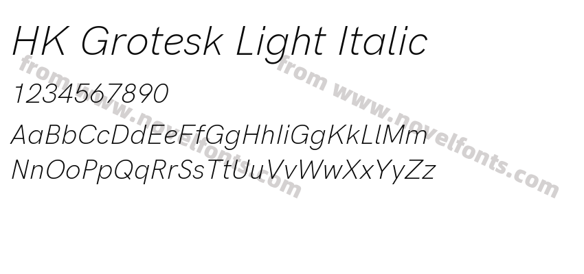 HK Grotesk Light ItalicPreview