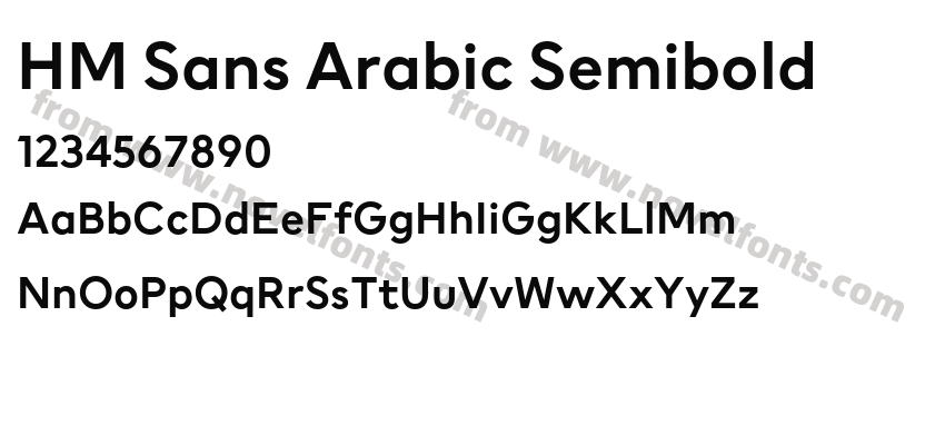 HM Sans Arabic SemiboldPreview