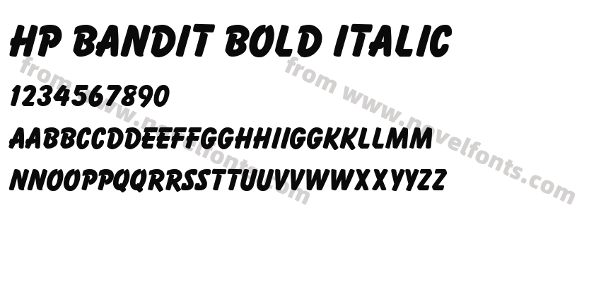 HP Bandit Bold ItalicPreview