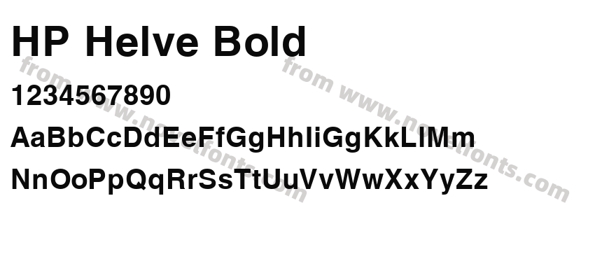 HP Helve BoldPreview