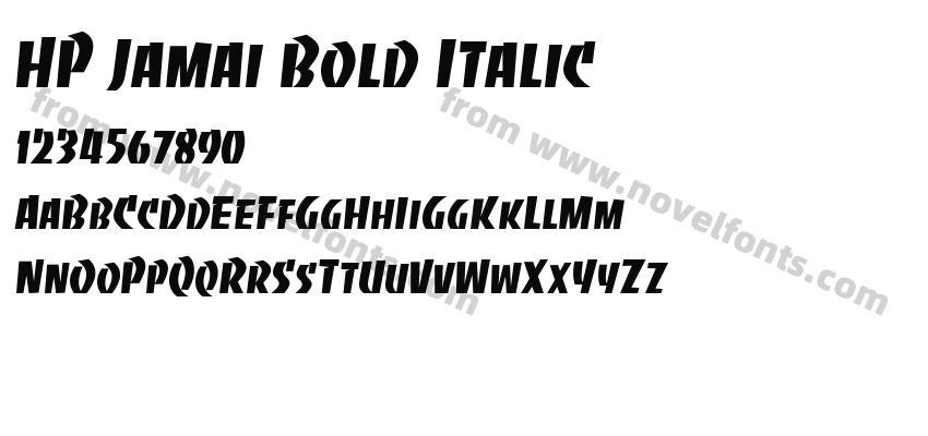 HP Jamai Bold ItalicPreview