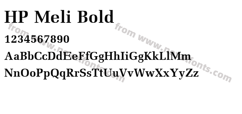 HP Meli BoldPreview
