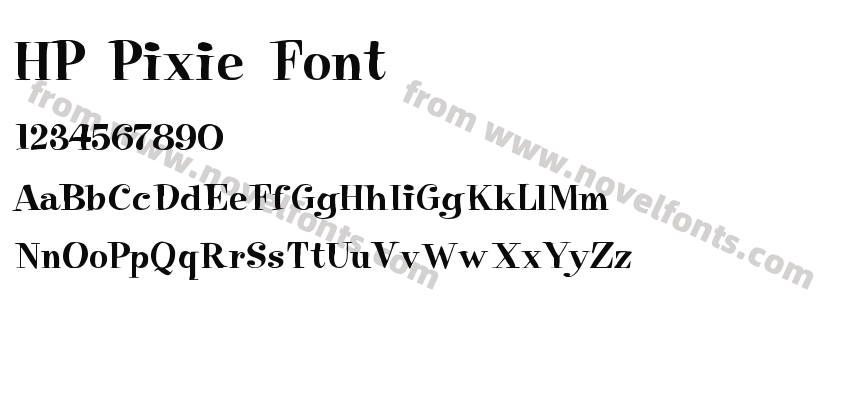 HP Pixie FontPreview