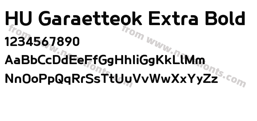 HU Garaetteok Extra BoldPreview