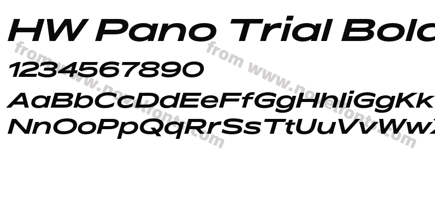 HW Pano Trial Bold ItalicPreview