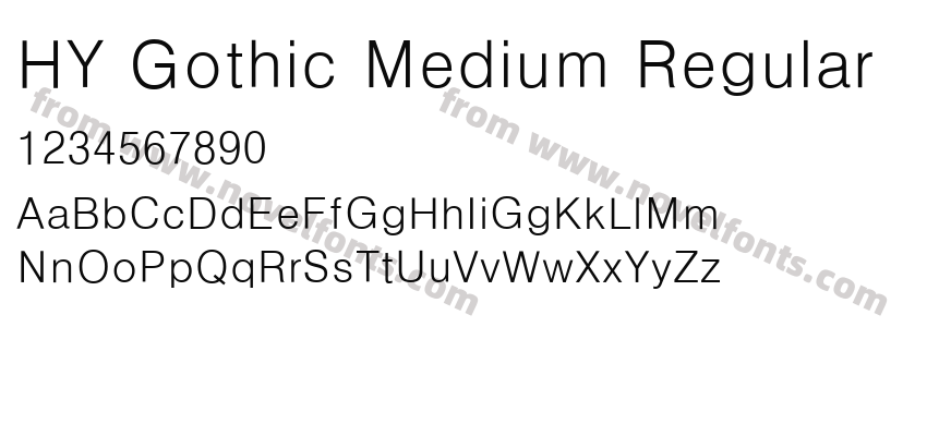 HY Gothic Medium RegularPreview