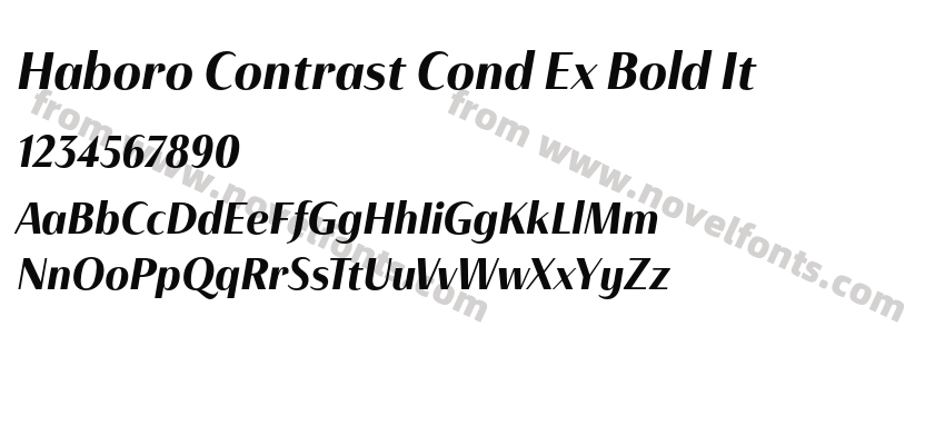Haboro Contrast Cond Ex Bold ItPreview