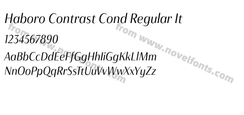 Haboro Contrast Cond Regular ItPreview