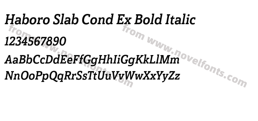 Haboro Slab Cond Ex Bold ItalicPreview