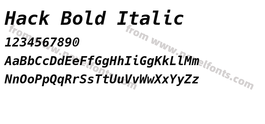 Hack Bold ItalicPreview