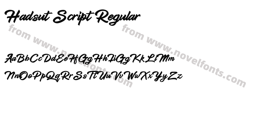 Hadsut Script RegularPreview