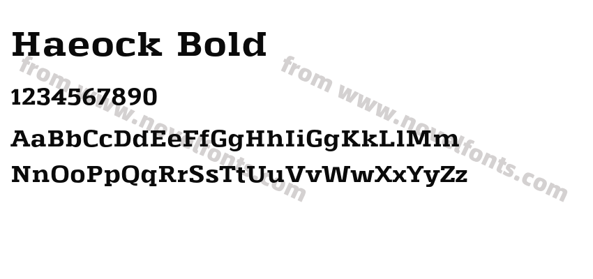 Haeock BoldPreview