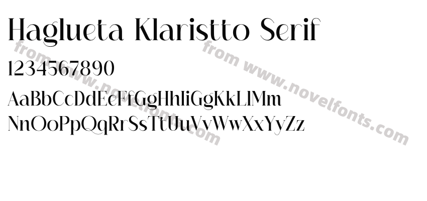 Haglueta Klaristto SerifPreview