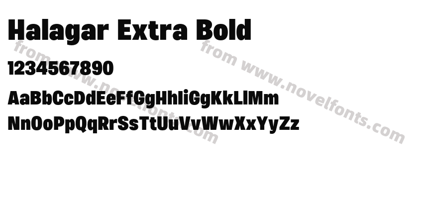 Halagar Extra BoldPreview