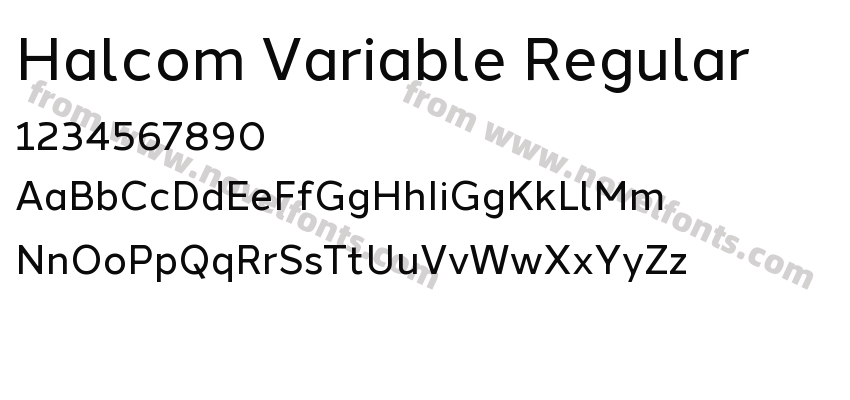 Halcom Variable RegularPreview