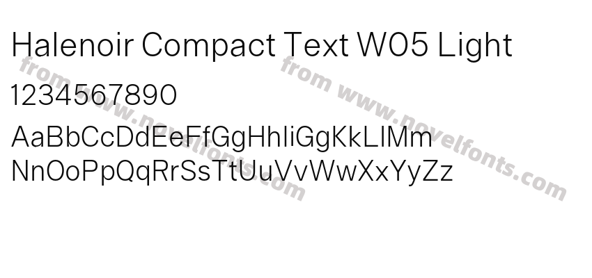 Halenoir Compact Text W05 LightPreview