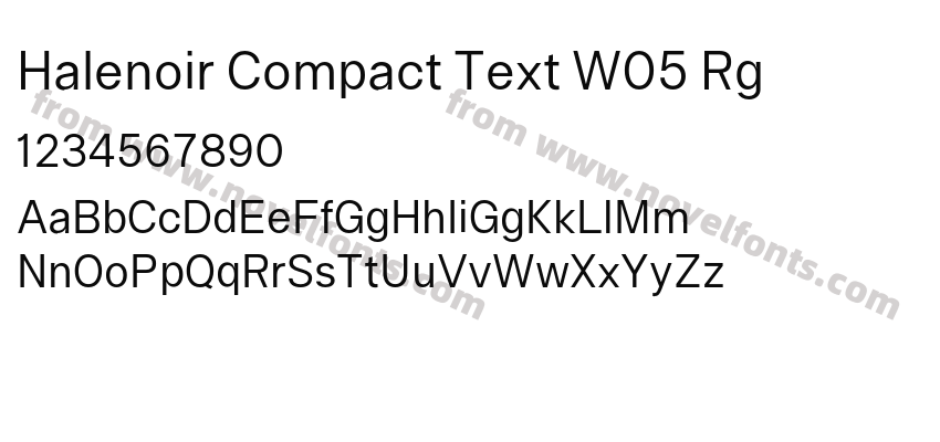 Halenoir Compact Text W05 RgPreview