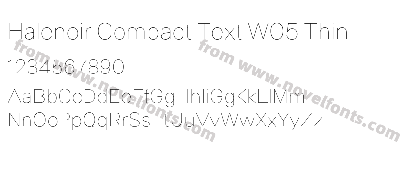 Halenoir Compact Text W05 ThinPreview