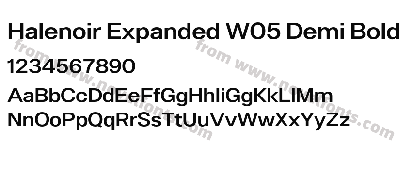 Halenoir Expanded W05 Demi BoldPreview